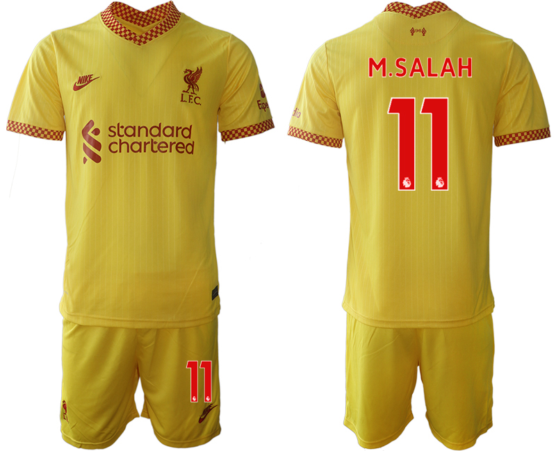 Men 2021-2022 Club Liverpool Second away yellow #11 Soccer Jersey->liverpool jersey->Soccer Club Jersey